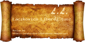 Laczkovics Liberátusz névjegykártya